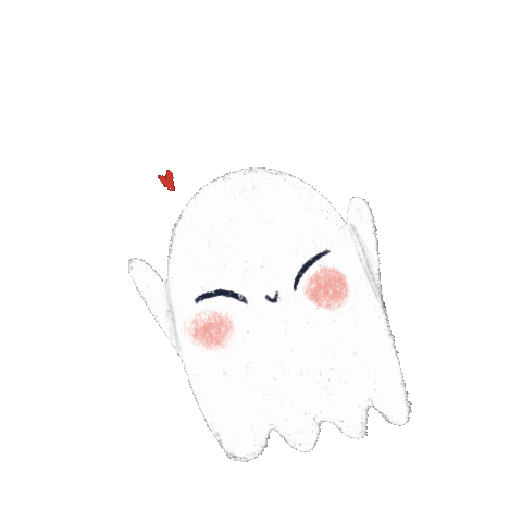 Halloween Ghost Sticker by Rachel Winkle