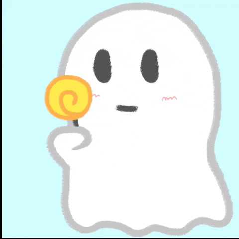 KyoK halloween ghost candy happy halloween GIF