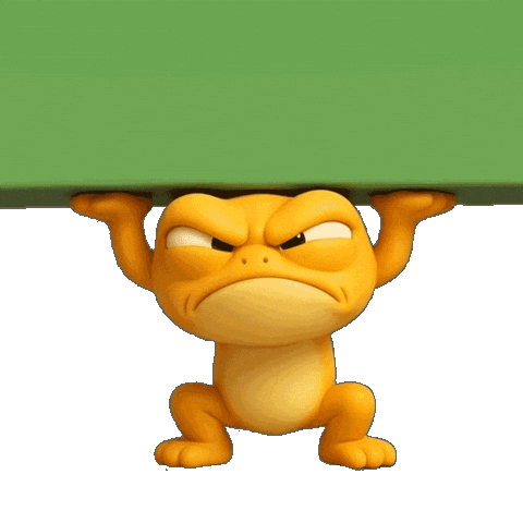 Frog Holding Sticker by Turbo Toad