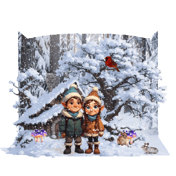 Winter Falling Snow Sticker