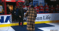 GIF: Marc Bergevin's reaction to the Habs OT goal is unbelievable - Puck  Drunk Love