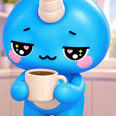 Tired Coffee Break GIF by Naru Naru