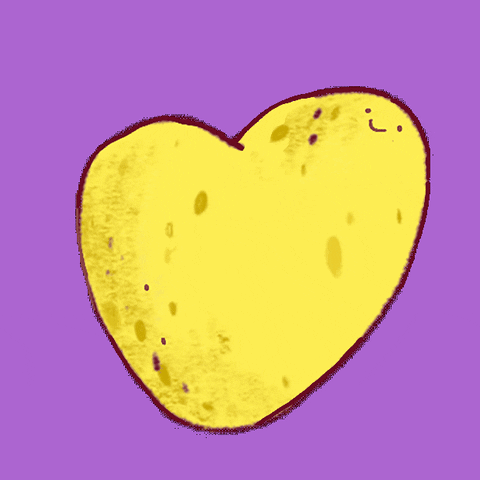heart potato GIF by Alice Socal