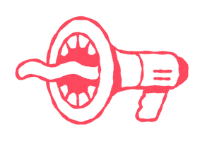 Voice Megaphone Sticker by Gregory Darroll