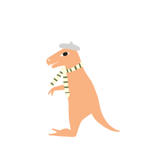 T-Rex Winter Sticker by Lazzari