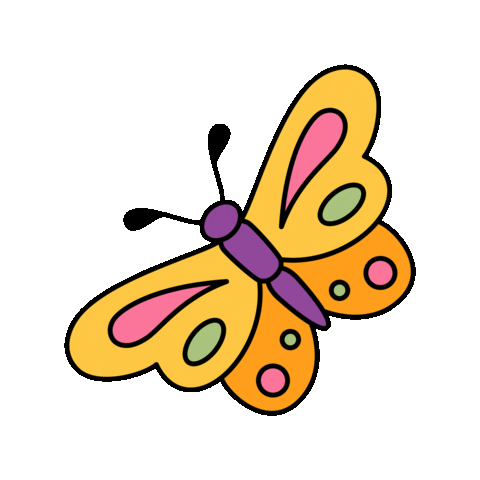 Rainbow Butterfly Sticker by Marcela Illustrates