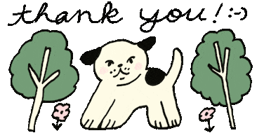 Dog Thank You Sticker by smelleigh
