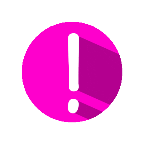Pink Warning Sticker for iOS & Android | GIPHY