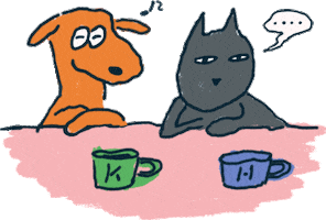 Cat Dog Sticker