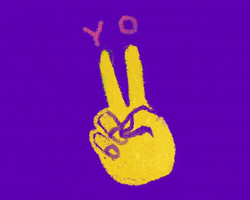 Peace Out GIF by Barbara Pozzi