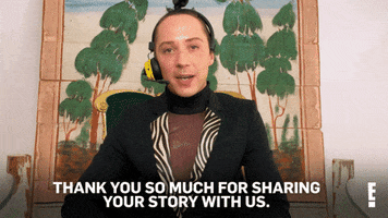 Johnny Weir Thank You GIF by E!