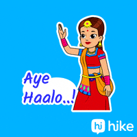 Excited Fun GIF by Hike Sticker Chat