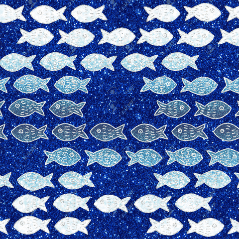 cesuperstudio blue fish glitter silver GIF
