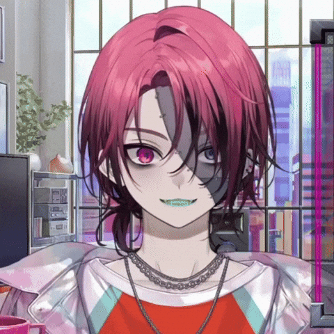 Vtuber Looking Side To Side GIF