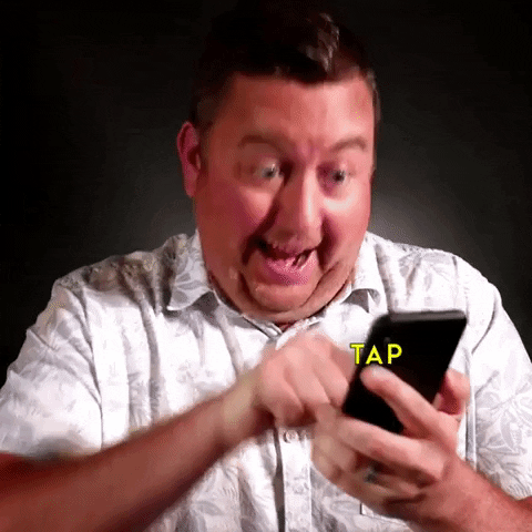Person tapping and texting on a smartphone, like chatting with an in-app coach
