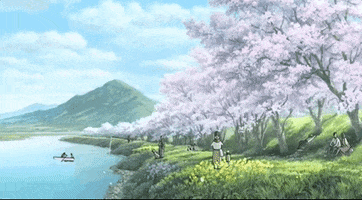 Cherry Blossom Animation GIF by All The Anime — Anime Limited