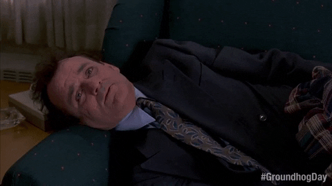 Bill Murray Sigh GIF by Groundhog Day - Find & Share on GIPHY