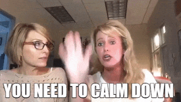 Stop It Chill Out GIF by Chicks on the Right