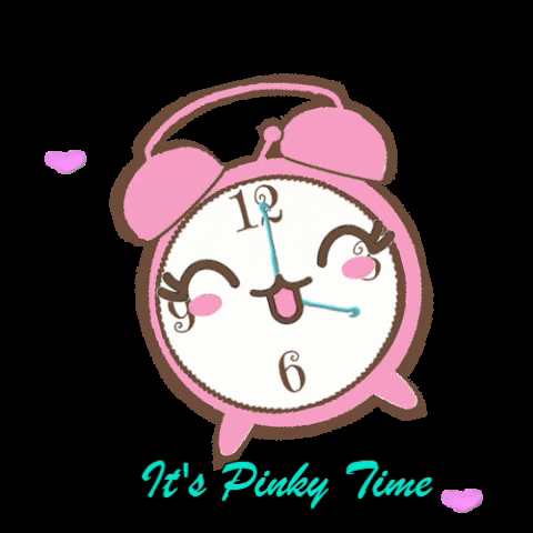 GiuliaPinkyTime pink crochet pinky alarm clock GIF