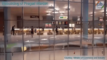 VishSax pragati maidan redevelopment canteen GIF