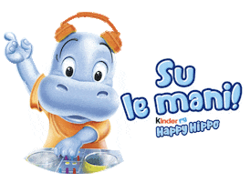 Happyhippo Su Le Mani Sticker by Kinder Official