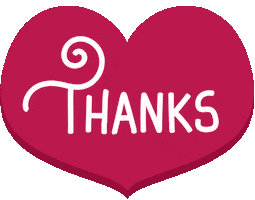 Heart Thank You Sticker