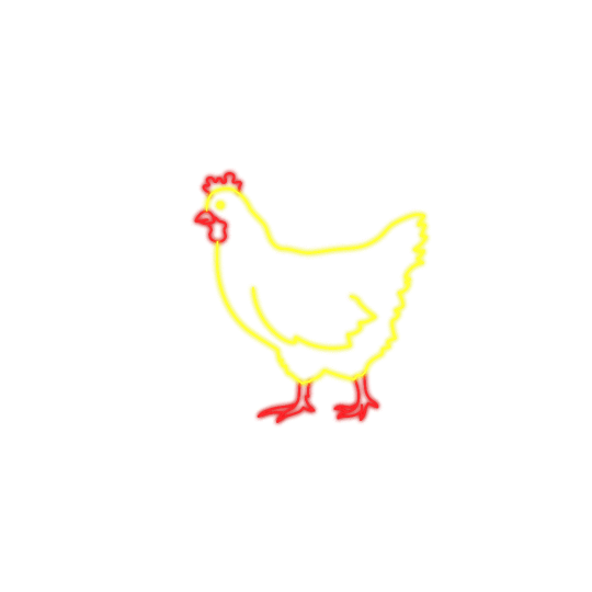 Neon Chicken Sticker by dylanreitz