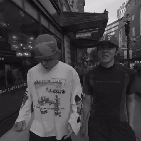 Black And White Walking GIF