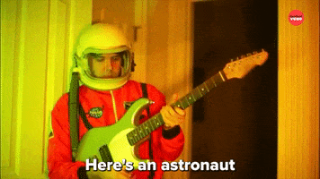 Guitar Astronaut GIF by BuzzFeed