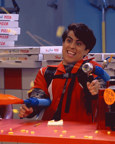 Pizza Spraying GIF by Nickelodeon