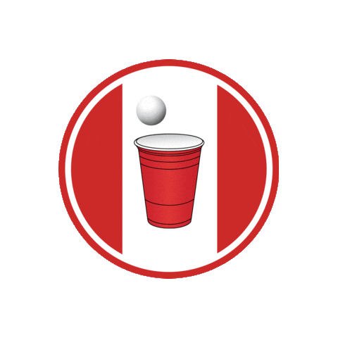 Beer Pong Sticker by Canadian Party Life