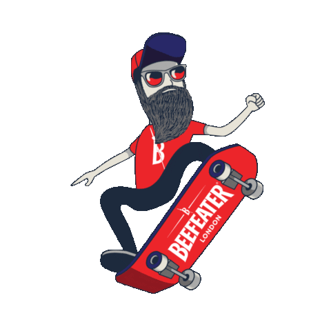 Man Skate Sticker by Beefeater