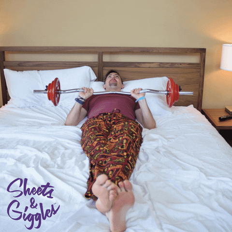 Working Out In Bed GIF by Sheets & Giggles