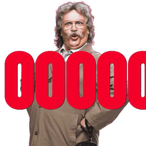 Hape Kerkeling Überraschung Sticker by Horst Schlämmer sucht das Glück