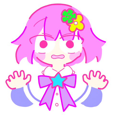 Scared Pink Sticker