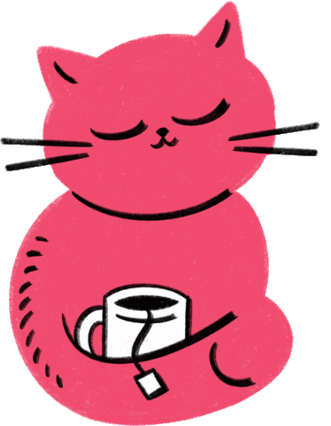 Cat Frankie Sticker by Chamberlain Coffee