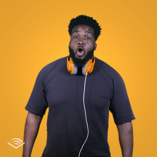 Happy Wait What GIF by Audible