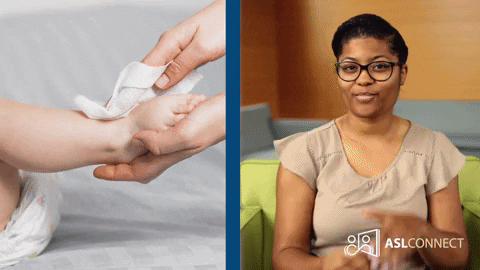 American Sign Language Baby Wipes GIF by ASL Connect - Find & Share on ...