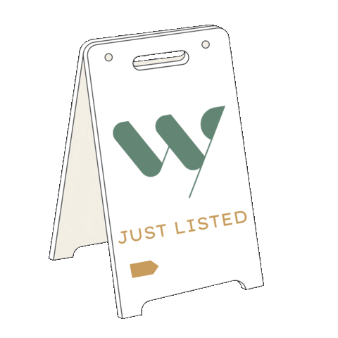 Just Listed Sticker by Works Real Estate