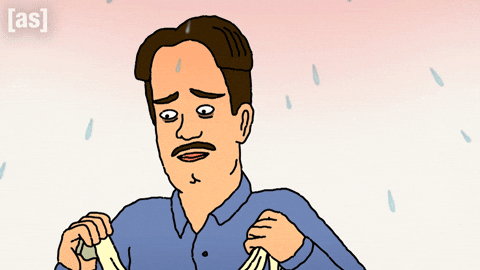 Nervous Sweat GIF by Adult Swim by adultswim
