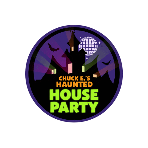 Haunted House Party Sticker by Chuck E. Cheese