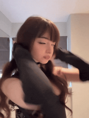 Beautiful Girl Flirting GIF