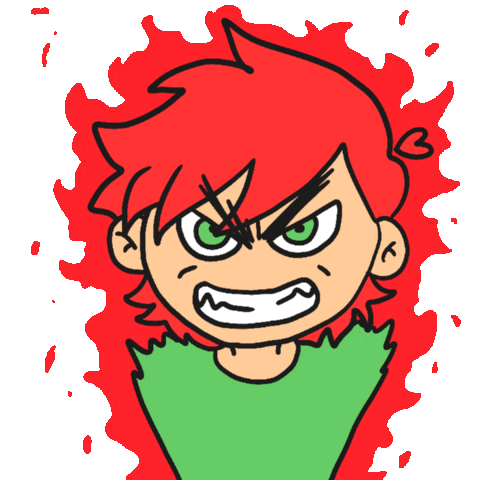 Angry Boy Sticker