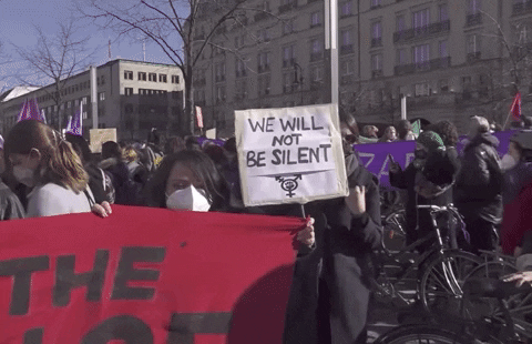 We Will Not Be Silent International Womans Day GIF by GIPHY News - Find & Share on GIPHY