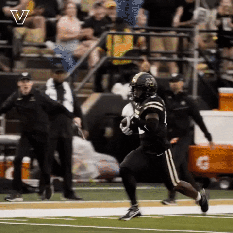 College Football Running GIF by Vanderbilt Athletics