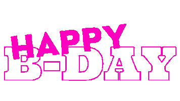 Happy B-Day Sticker