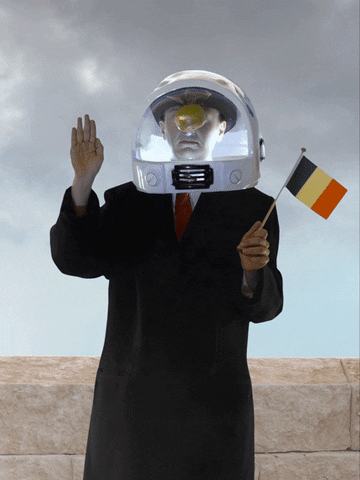 WitloofCollective hello royal cosmonaut magritte GIF