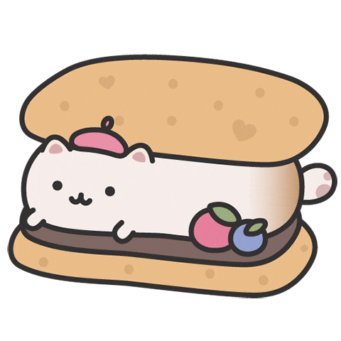 Cat Camping Sticker