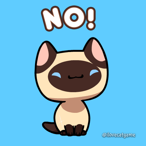 No Way Cat GIF by Mino Games
