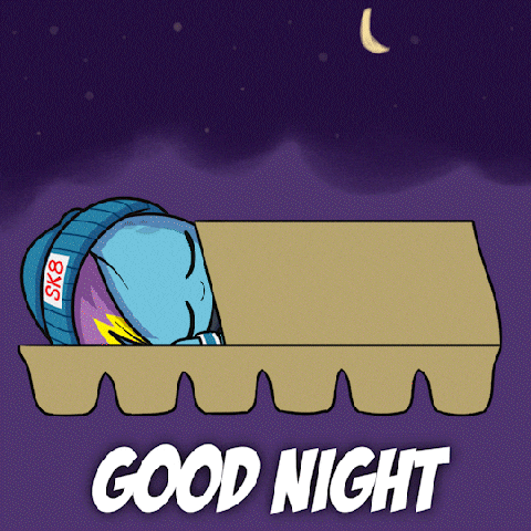 Good Night Skate GIF by bad egg co
